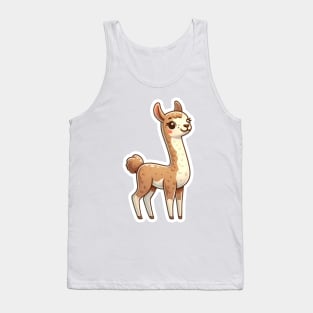 Llama Kawaii Graphic Splash of Forest Frolics and Underwater Whimsy! Tank Top